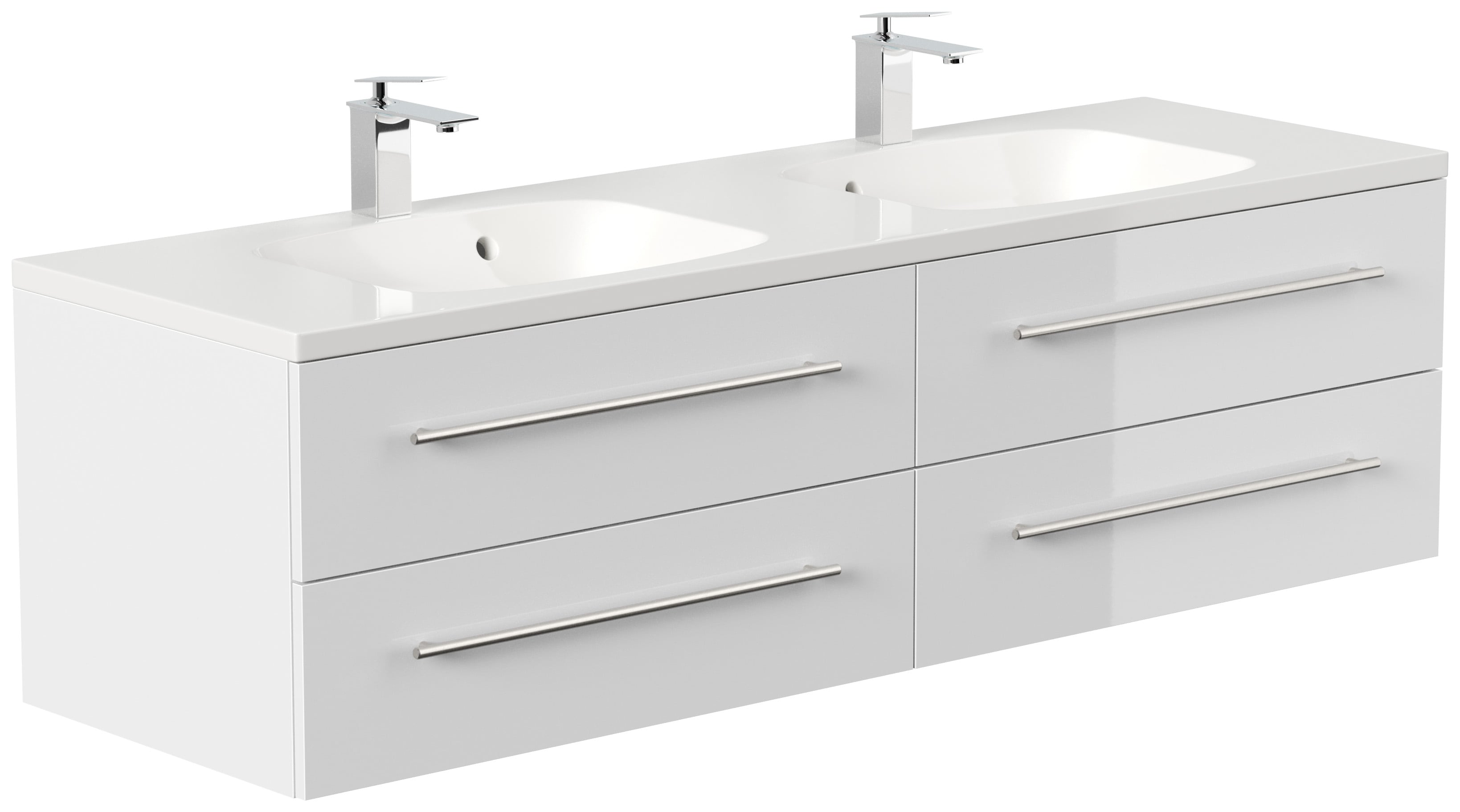 Badm&ouml;bel Geant 160 weiss hochglanz - Bild 1