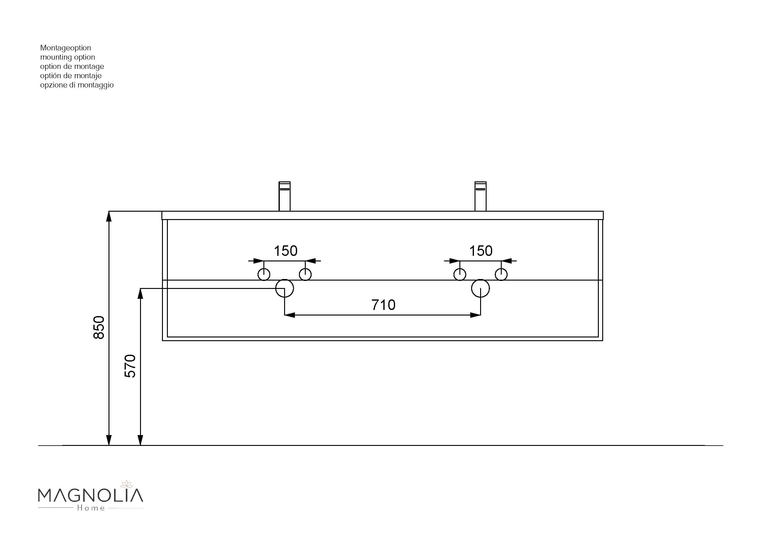 Badm&ouml;bel Geant 160 weiss hochglanz - Bild 1