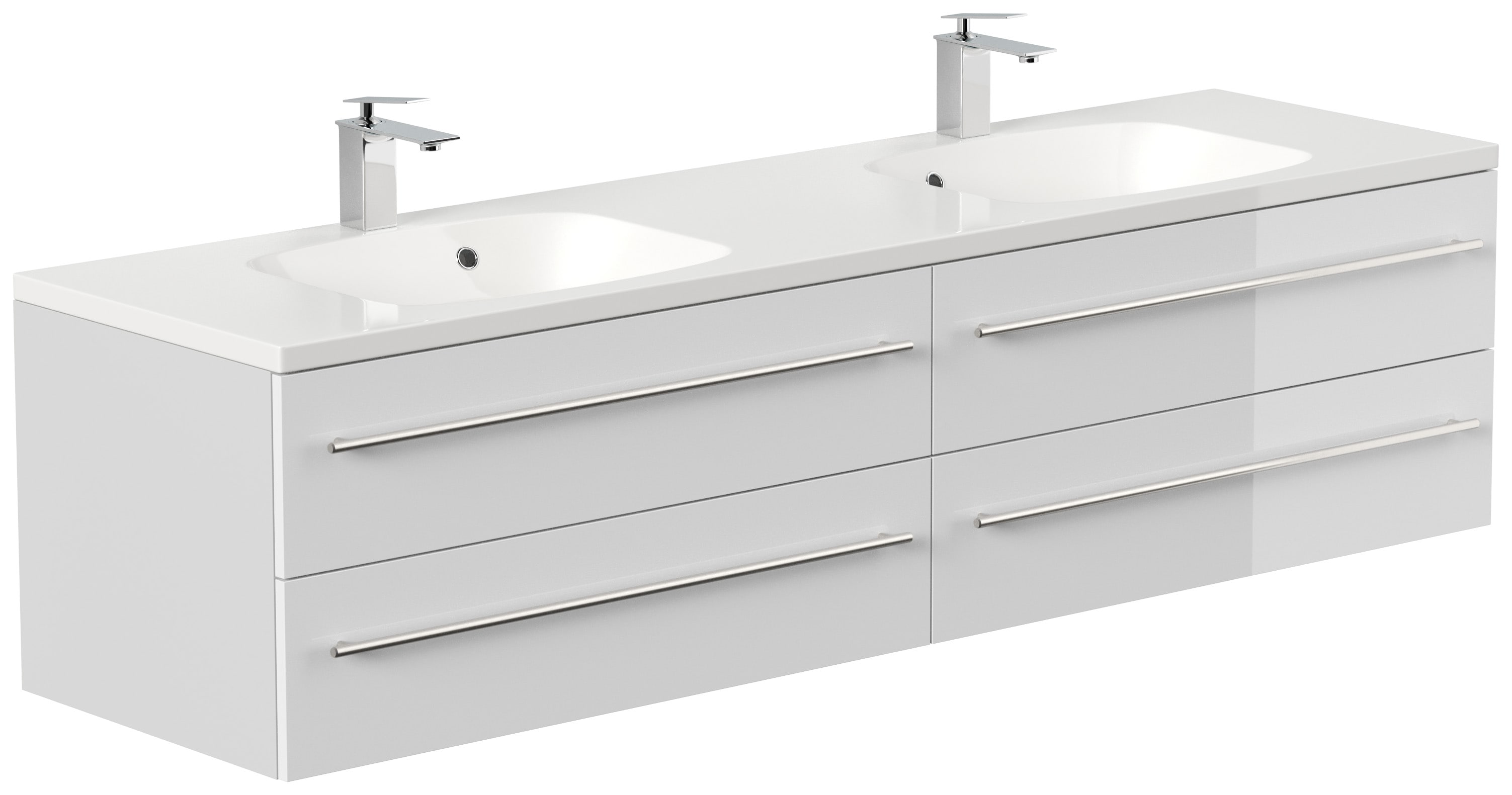 Badm&ouml;bel Geant 180 weiss hochglanz - Bild 1