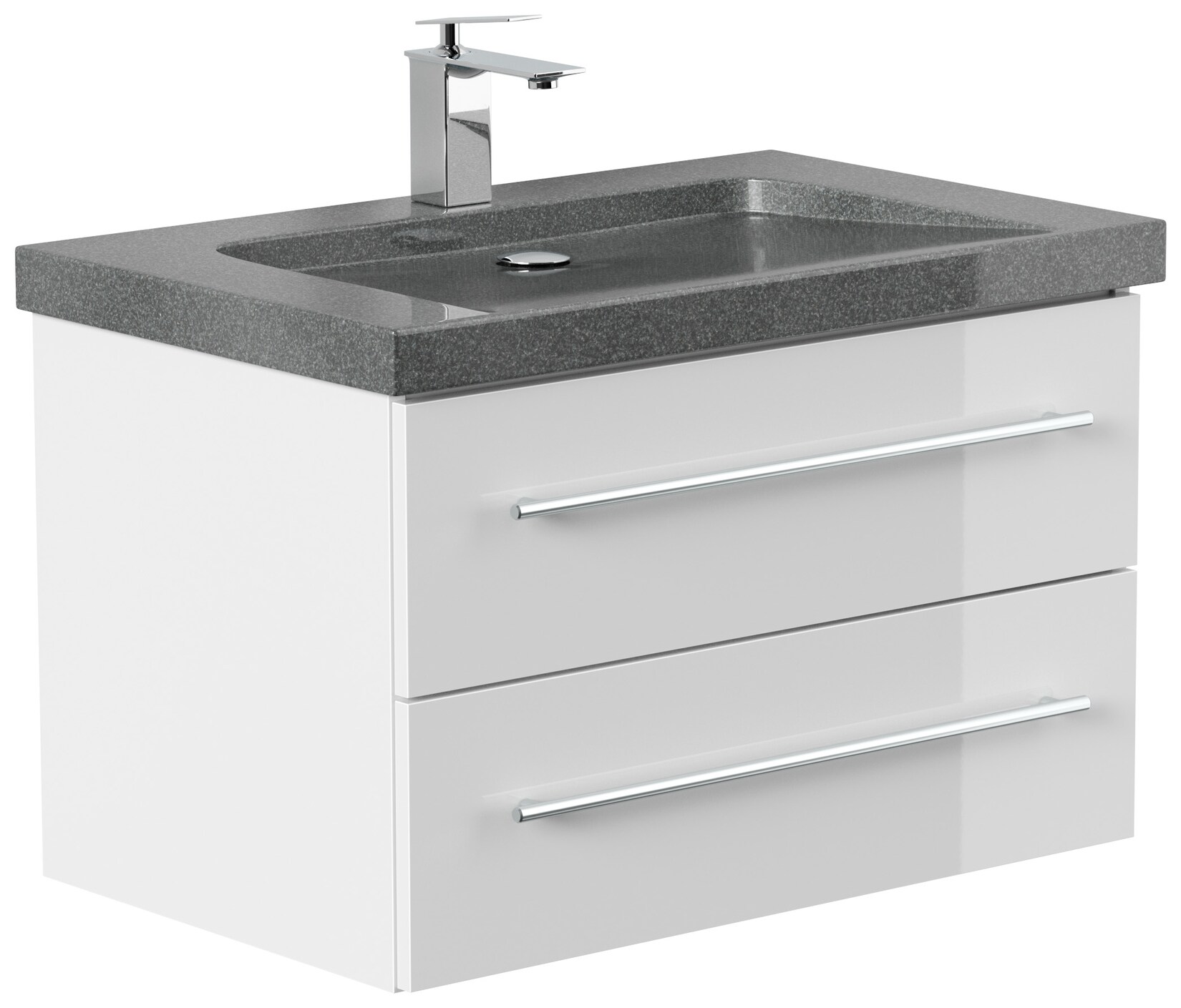 Badmöbel Granit G654 YAMO 75cm 1 Hahnloch SoftClose in versch. Ausführungen