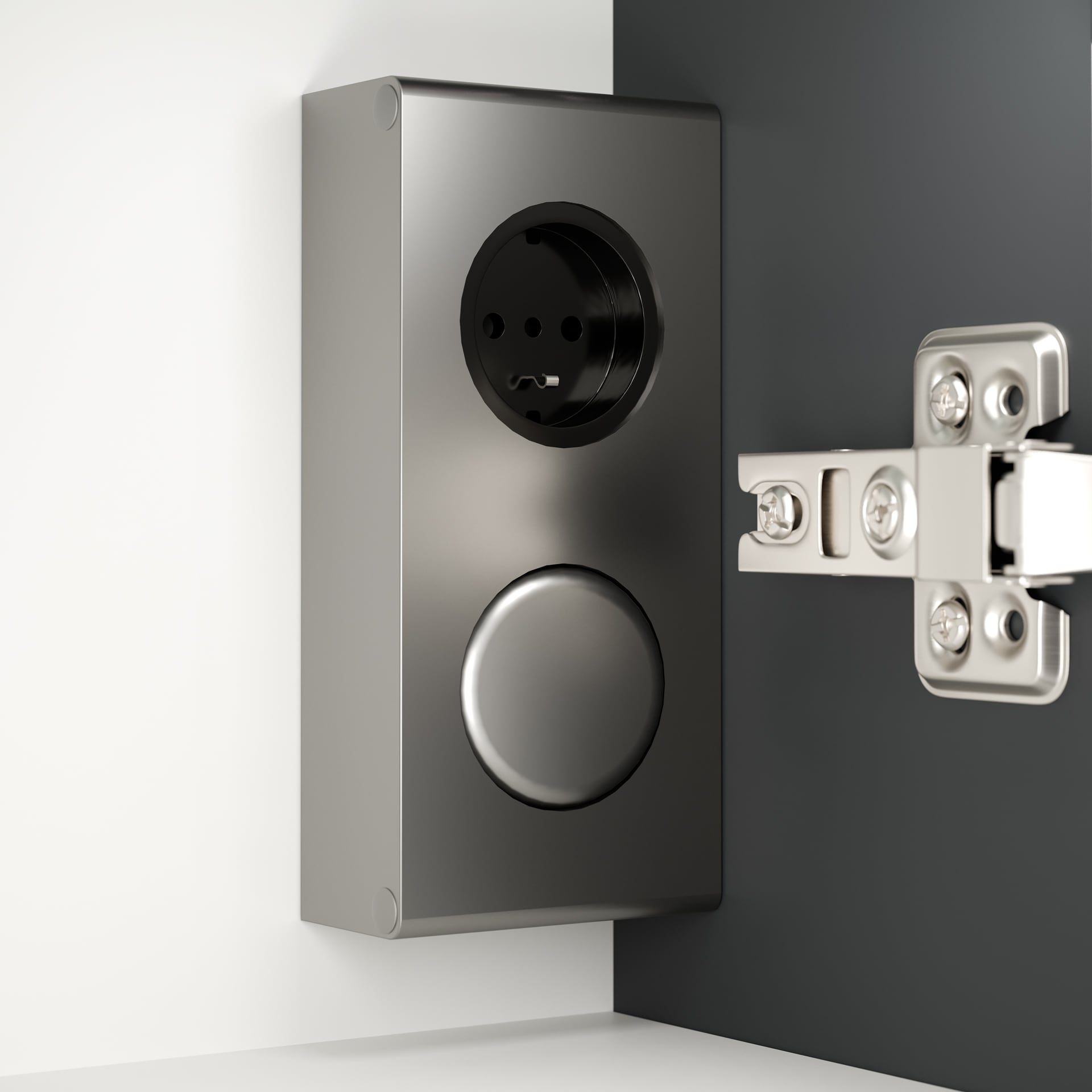 Spiegelschrank 60cm inkl. Design LED-Lampe und Glasb&ouml;den weiss hochglanz - Bild 1