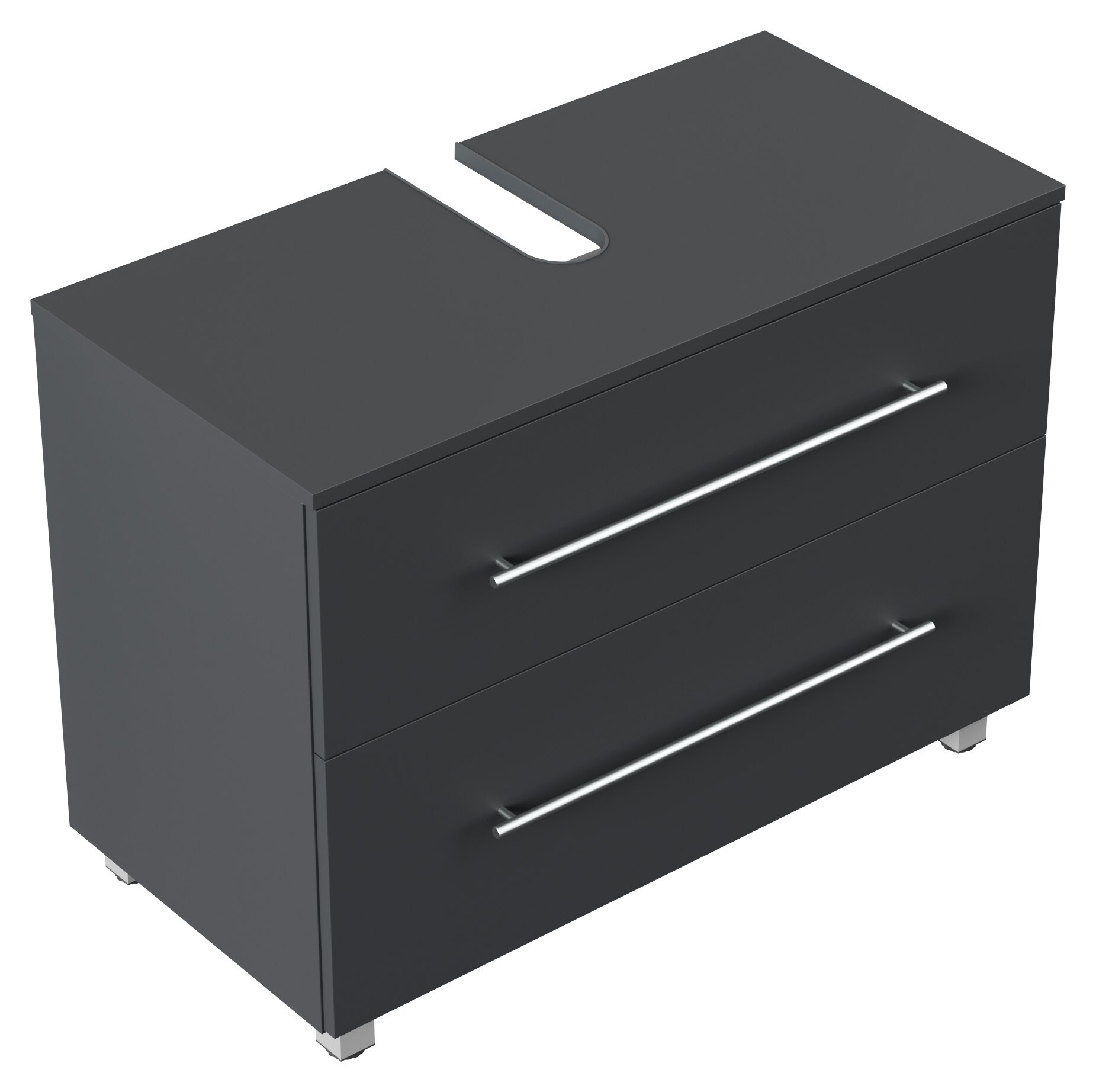 Mondial Universal Unterbau auf Standf&uuml;&szlig;en 85 cm SoftClose weiss hochglanz - Bild 1