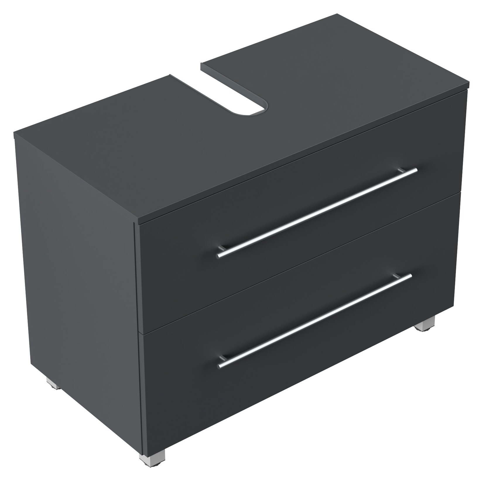 Mondial Universal Unterbau auf Standfüßen 85 cm SoftClose weiss hochglanz