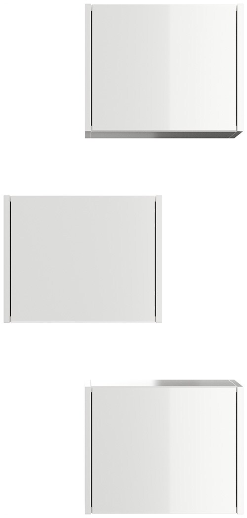 Limes 3er Set Badschr&auml;nke - variable Montage - kreatives Bad wei&szlig; Hgl - Bild 1