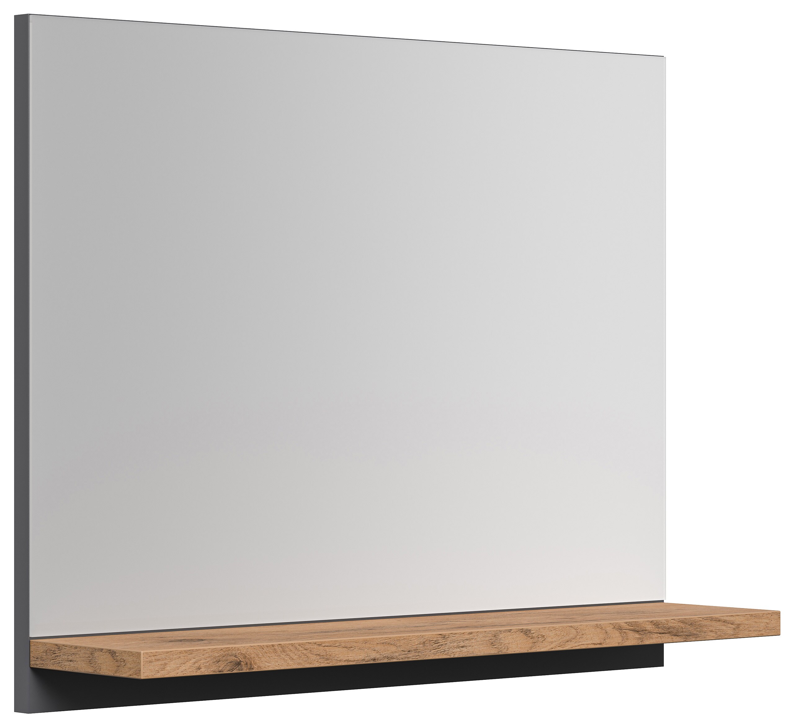 Badm&ouml;bel-Set Slimline Lago 2tlg mit Spiegel weiss hochglanz/weiss matt - Bild 1