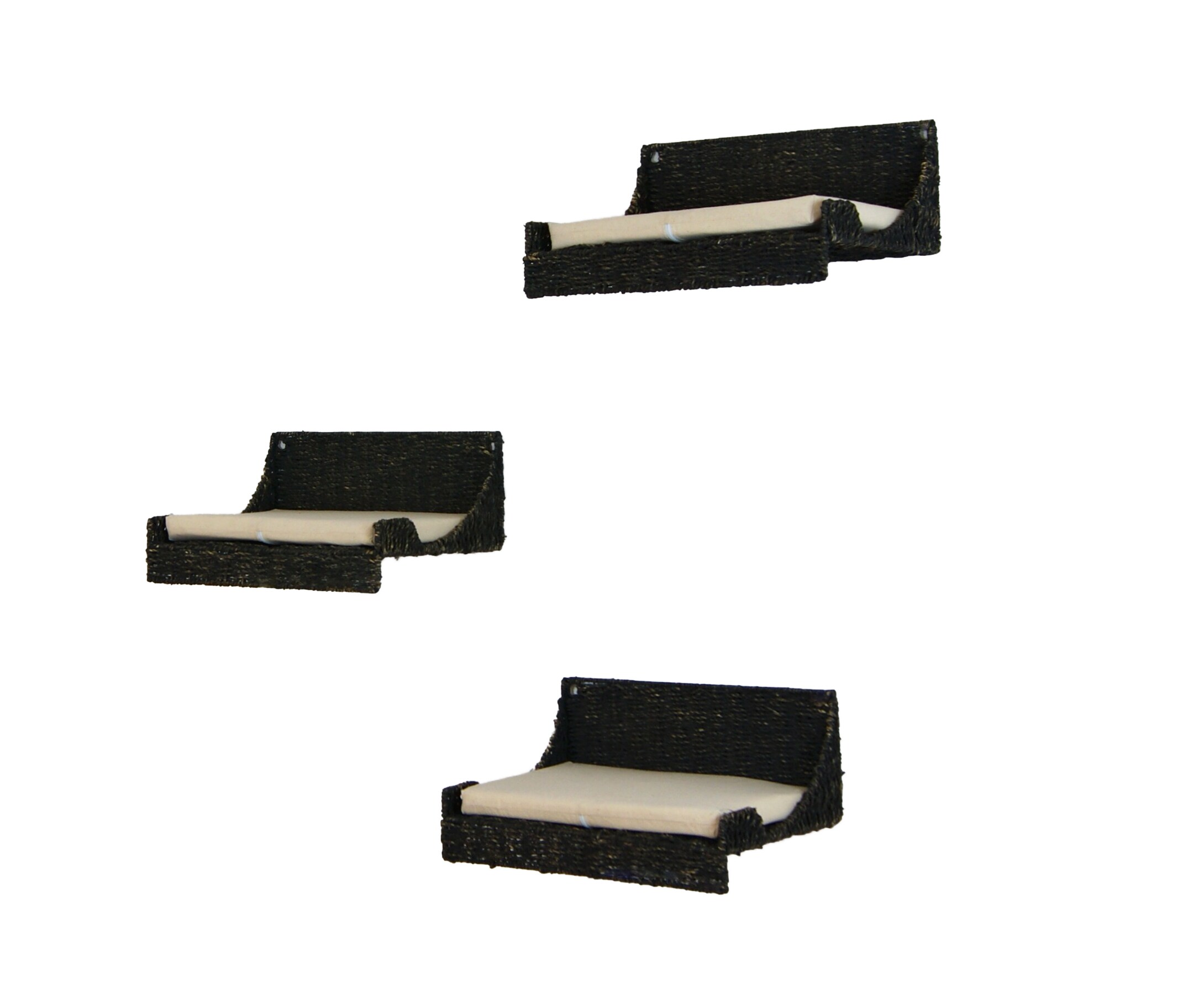 Rohrschneider Wandmulde Seegras schwarz 3er Set - Bild 1