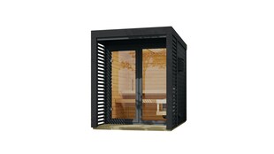 Karibu Saunahaus Angelus XL inkl. Anbau und Saunaofen integr. Strg. - Bild 1