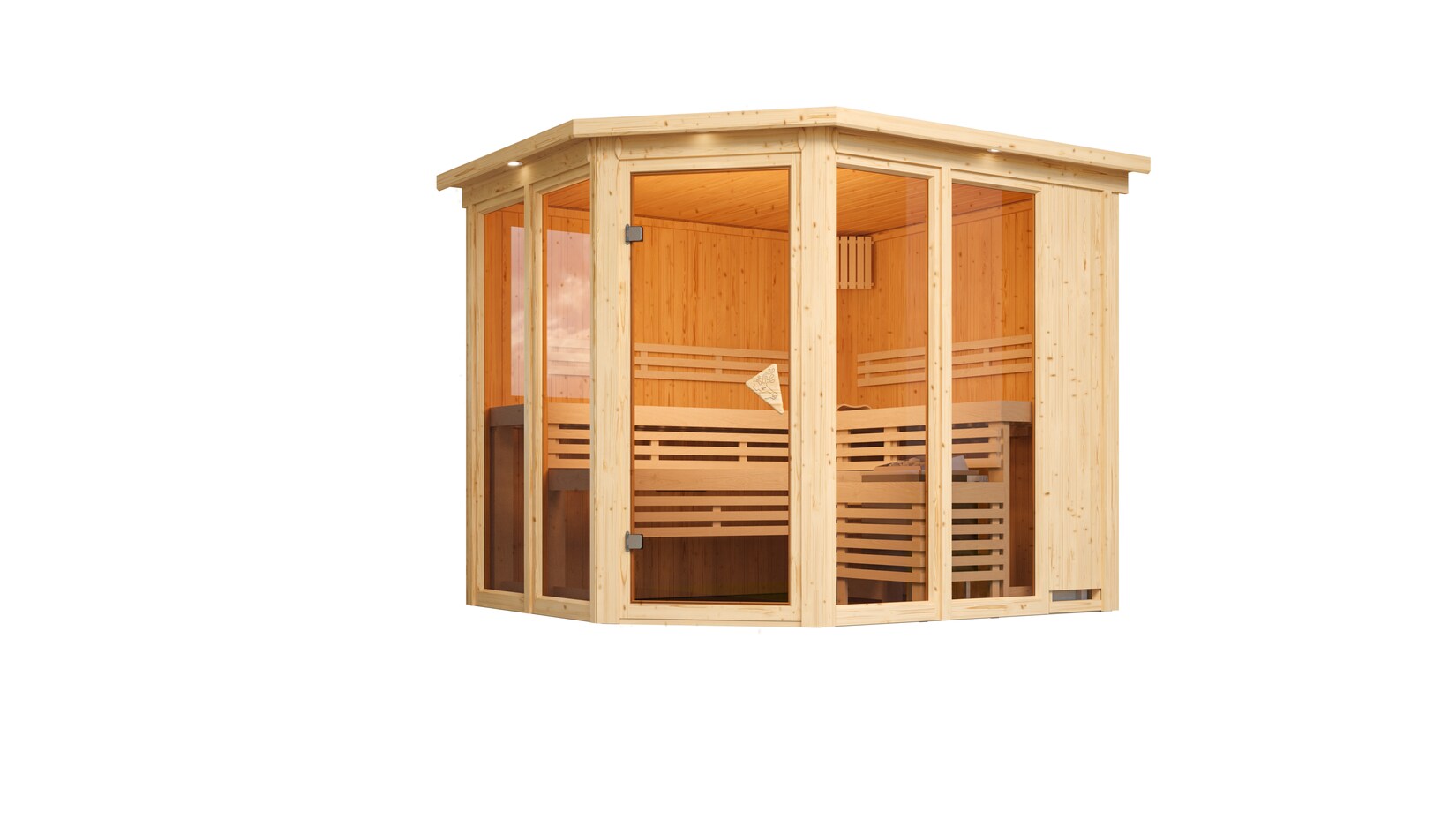 Karibu Innensauna Esma inkl. Saunaofen 9kW integr. Steuerung | 04010090476414