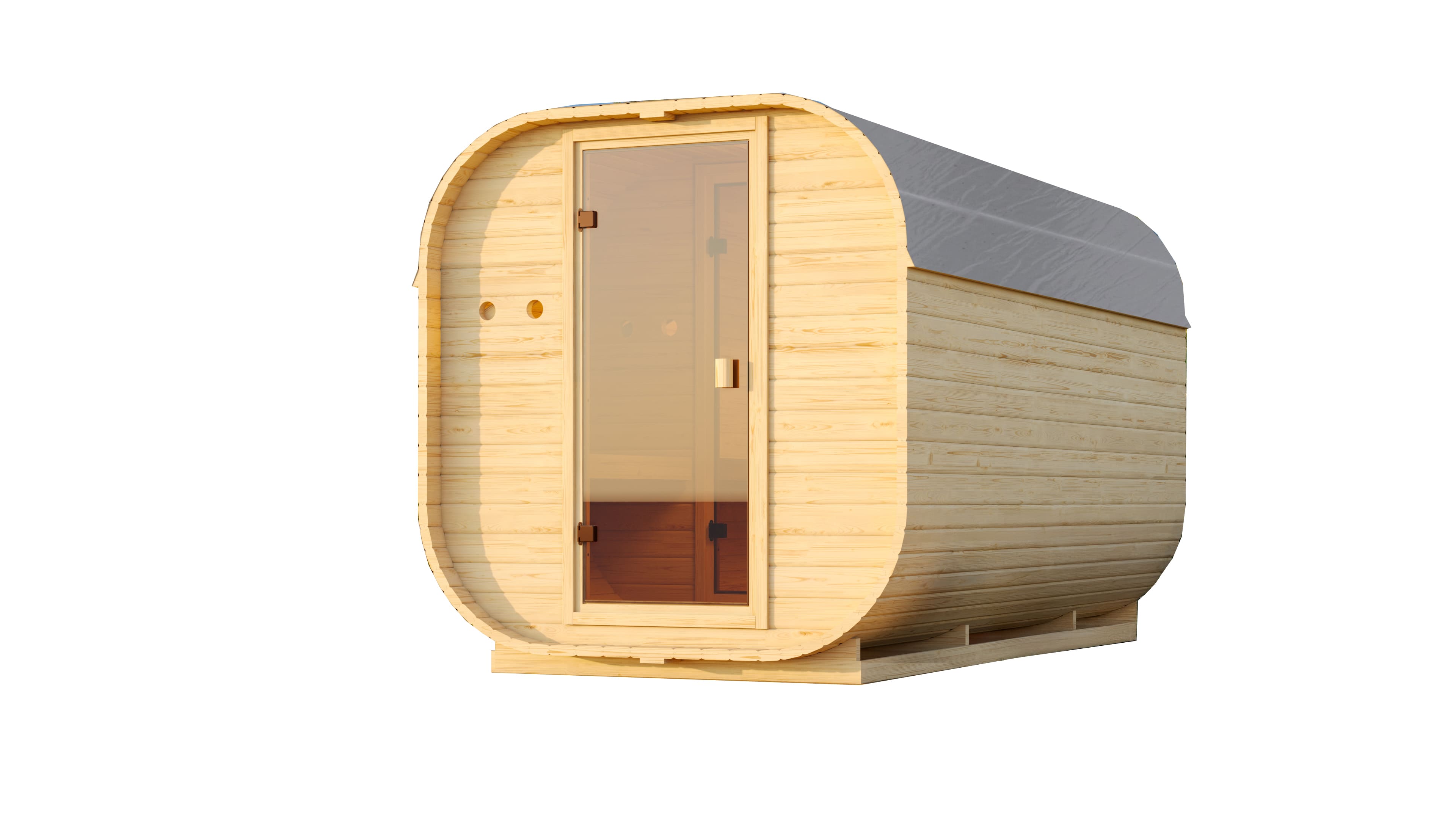 Karibu W&uuml;rfelsaunahaus Louisa 3 inkl. Saunaofen 9kW integr. Strg. - Bild 1