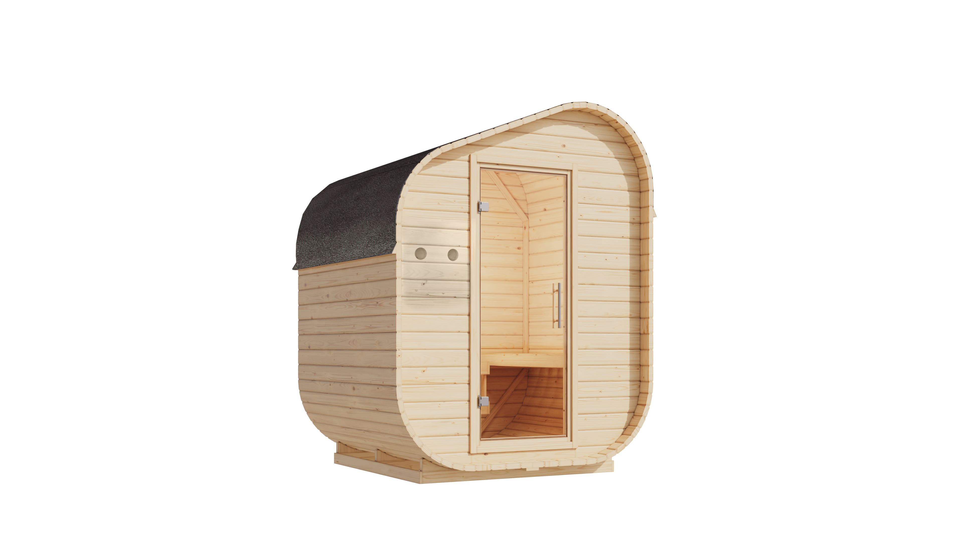 Karibu Fasssauna Carlotta in versch. Gr&ouml;&szlig;en inkl. Saunaofen 9kW - Bild 1