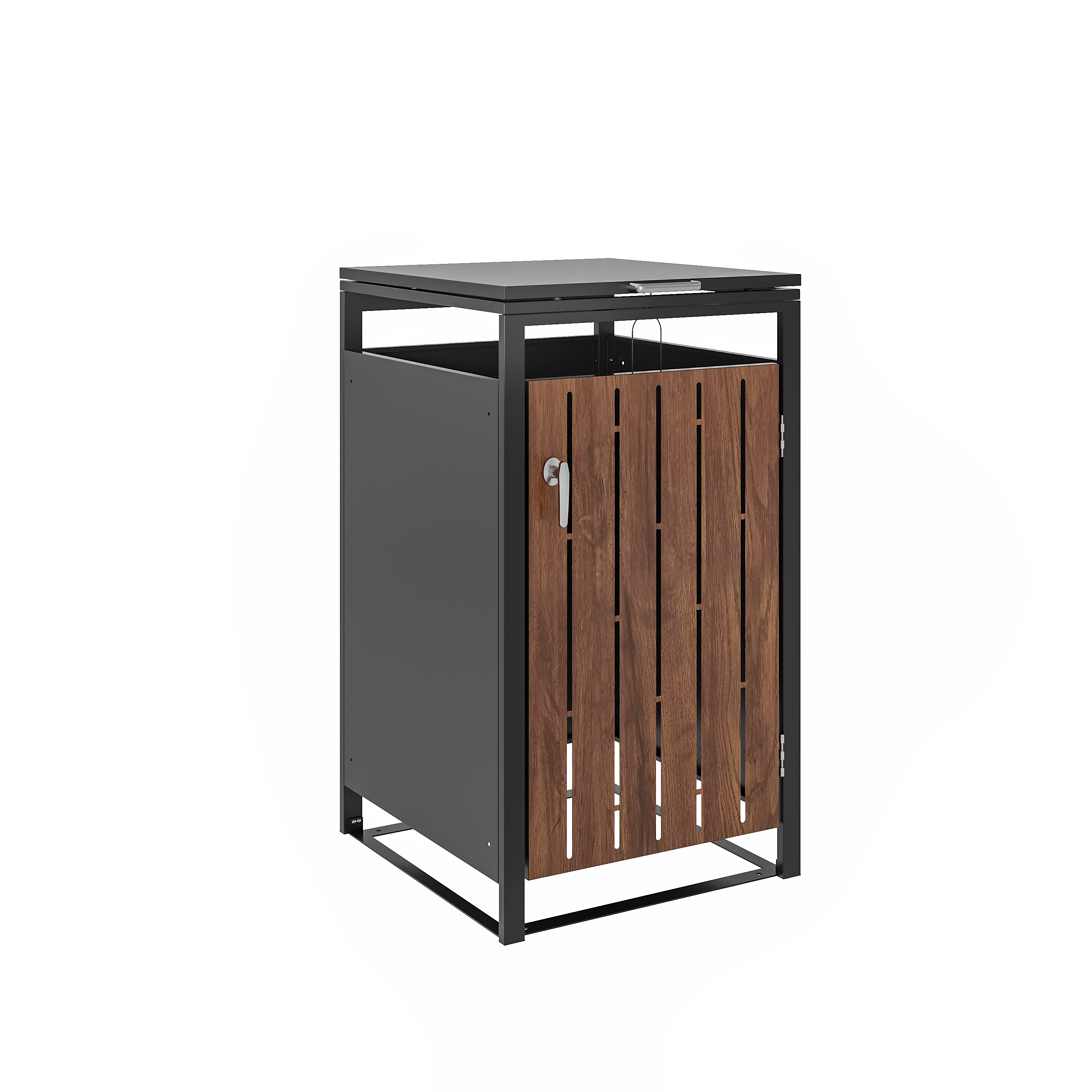 GreenYard M&uuml;lltonnenbox M&uuml;lltonnenverkleidung Stahl 120L dunkelgrau - Bild 1