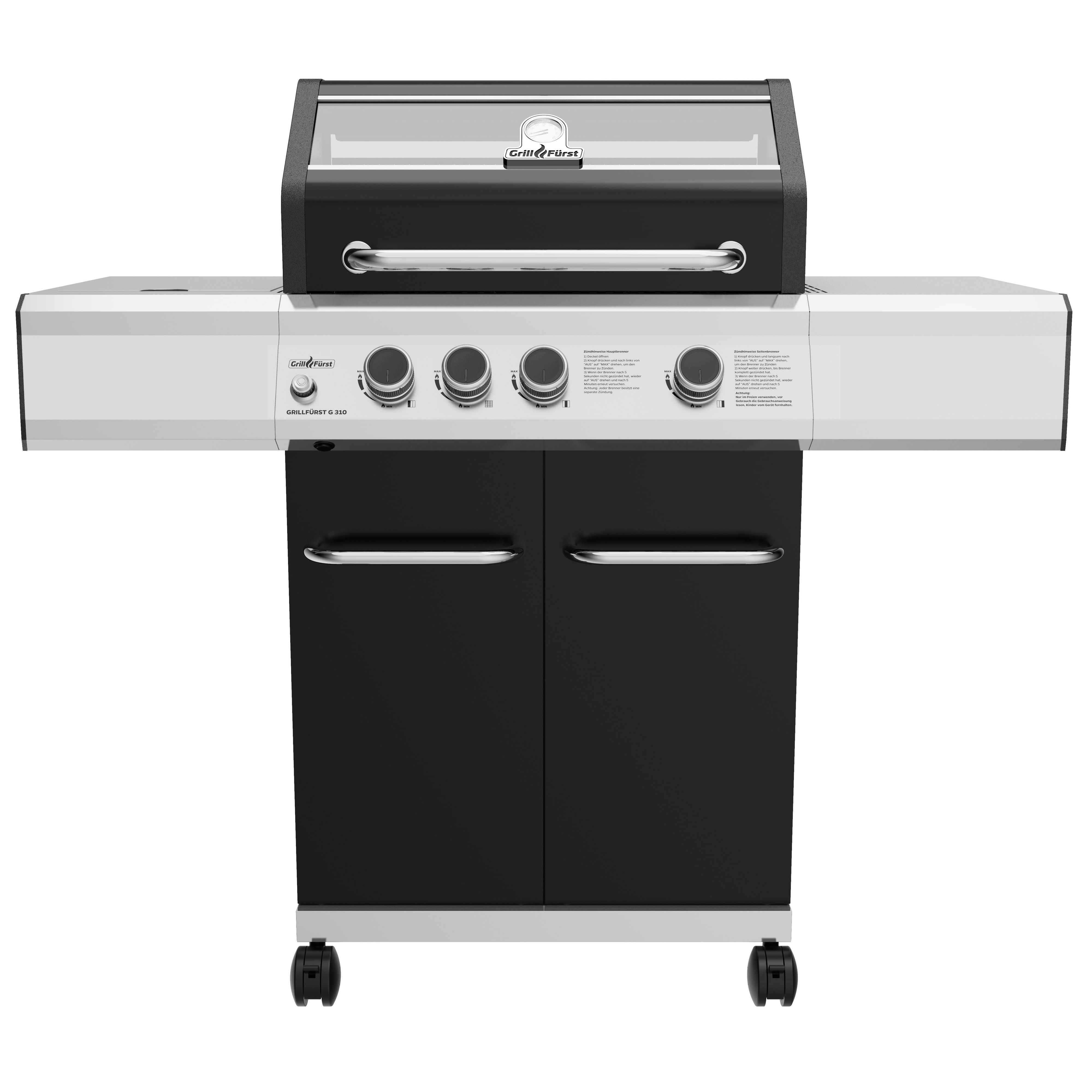 Grillf&uuml;rst G310G 3-Brenner Gasgrill - Gusseisenrostes - Bild 1