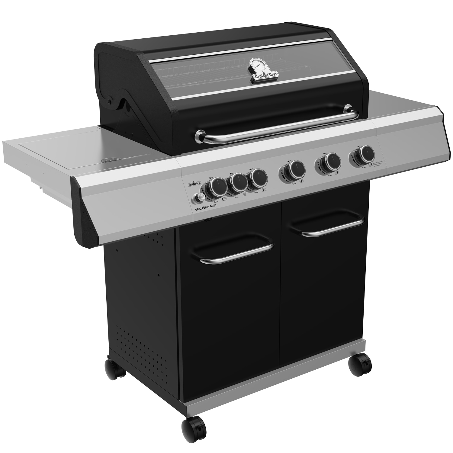 Grillf&uuml;rst G510G 5-Brenner Gasgrill mit Hochtemperaturbrenner und Gusseisen Rosten - Bild 1