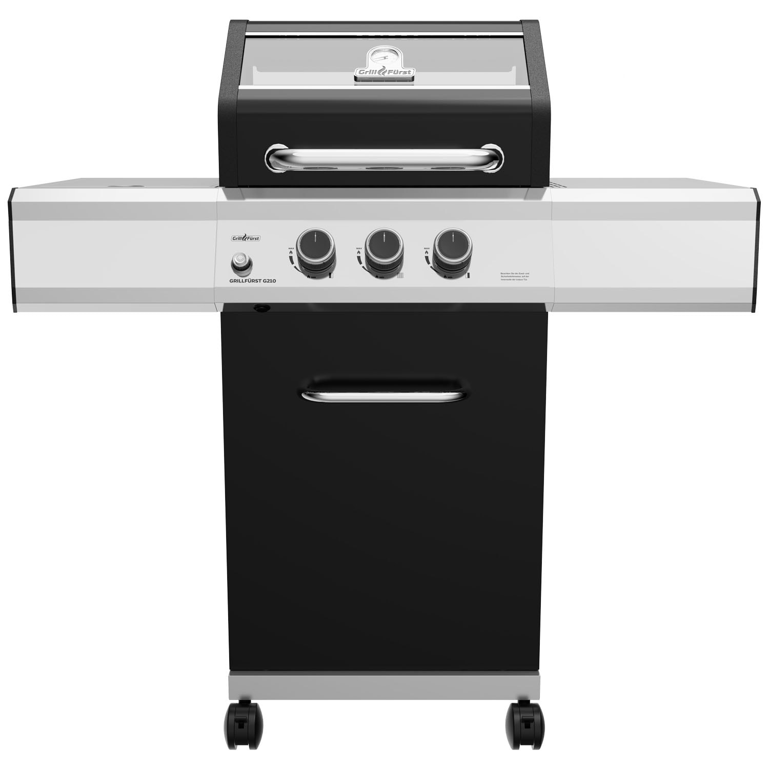 Grillf&uuml;rst G210E 2-Brenner Gasgrill mit Hochtemperaturbrenner und Edelstahl Rosten - Bild 1