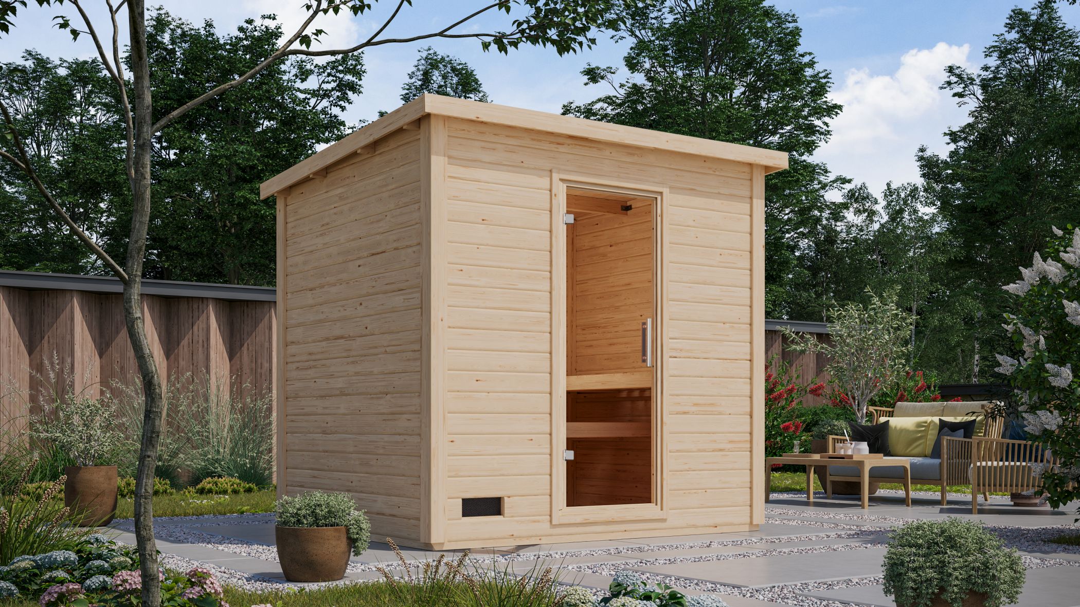 CHILLROI Saunahaus Kaapi 4 verschiedene Ausf&uuml;hrungen - Bild 1