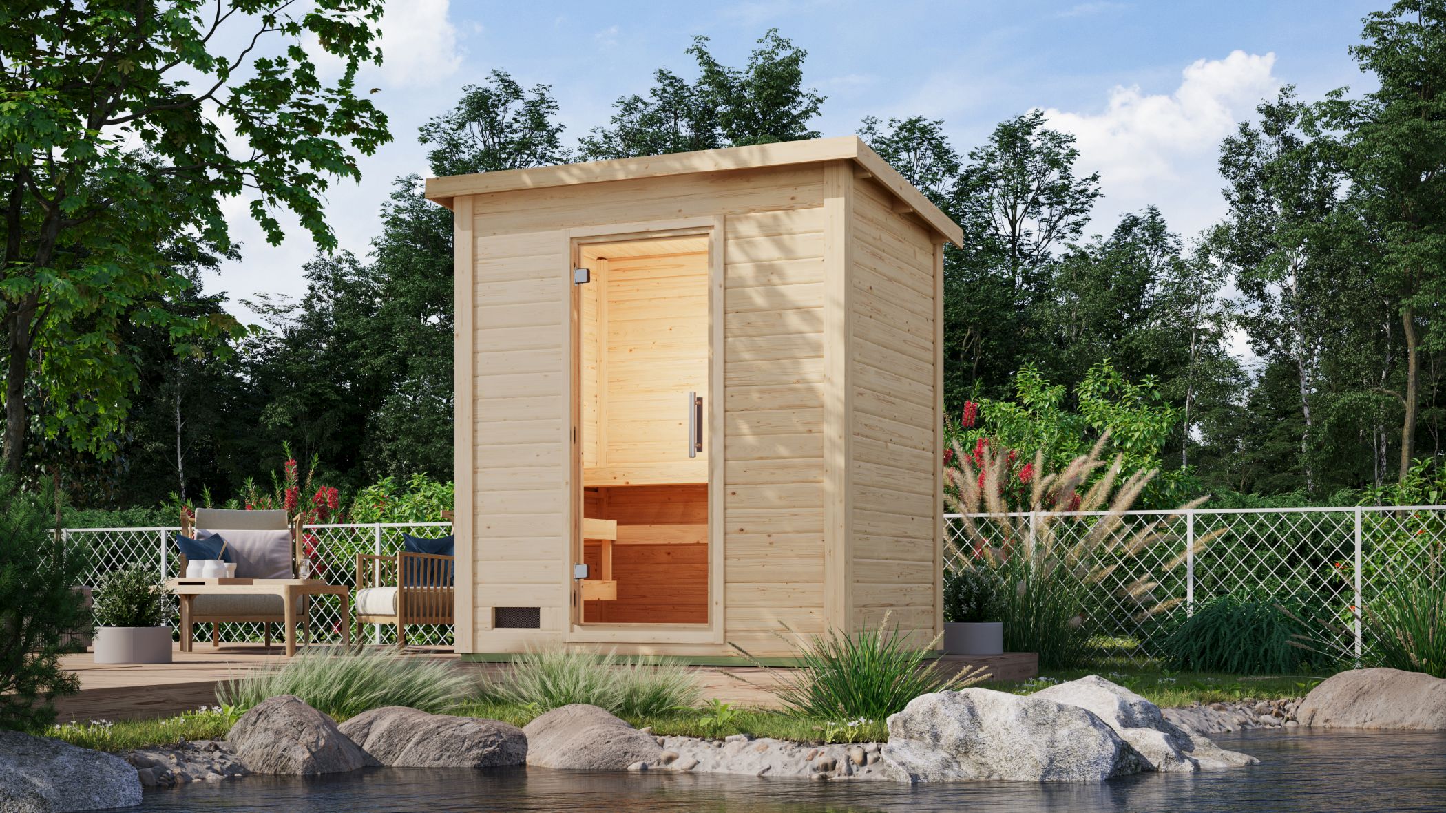 CHILLROI Saunahaus Kaapi 2 verschiedene Ausf&uuml;hrungen - Bild 1