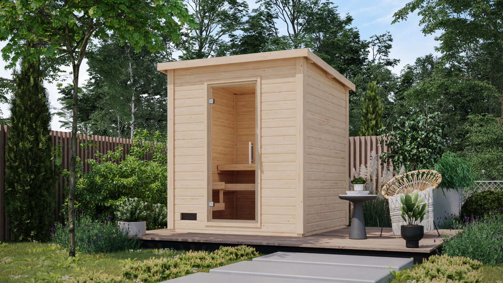 CHILLROI Saunahaus Kaapi 3 verschiedene Ausf&uuml;hrungen - Bild 1