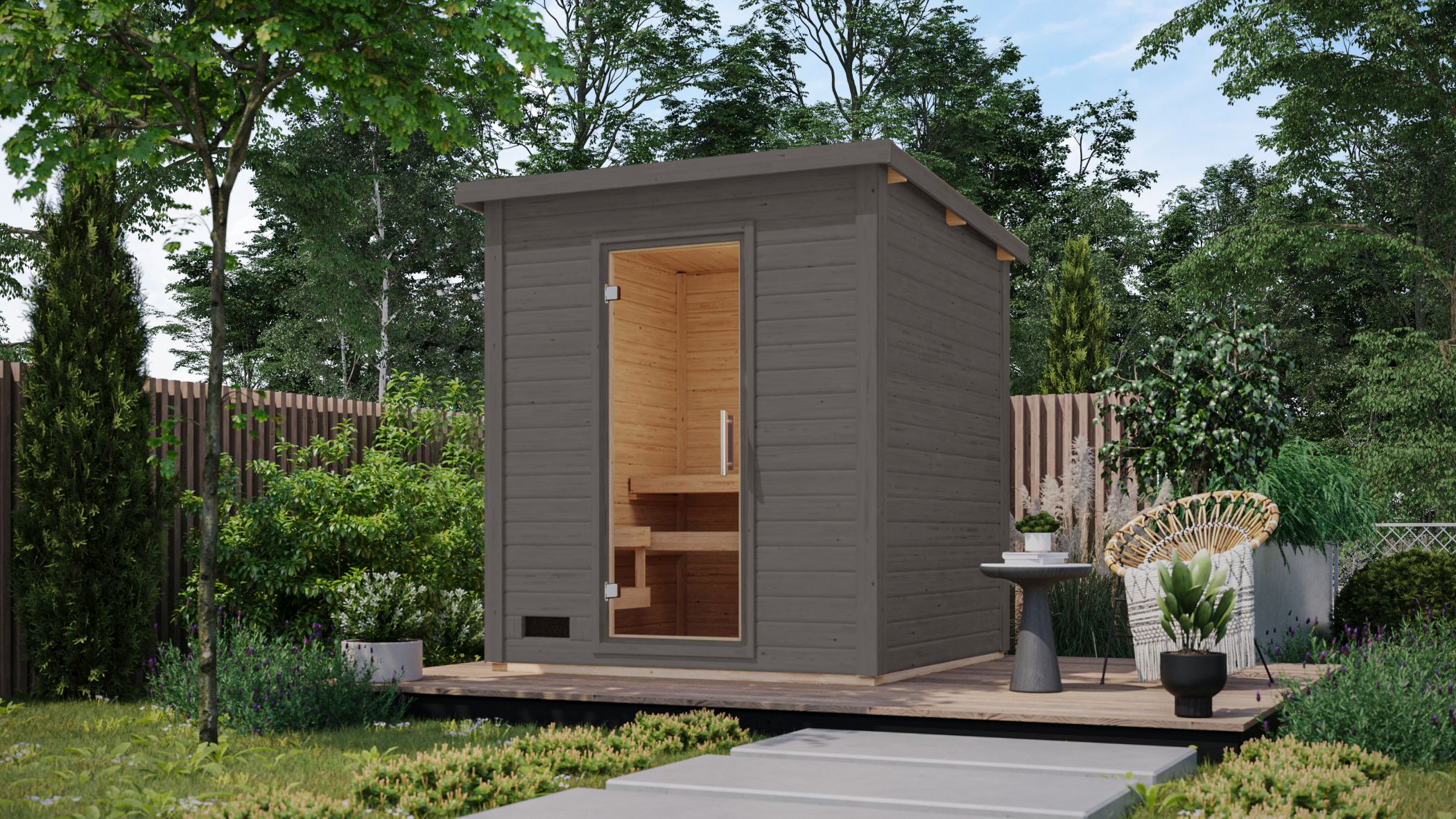 CHILLROI Saunahaus Kaapi 3 verschiedene Ausf&uuml;hrungen - Bild 1