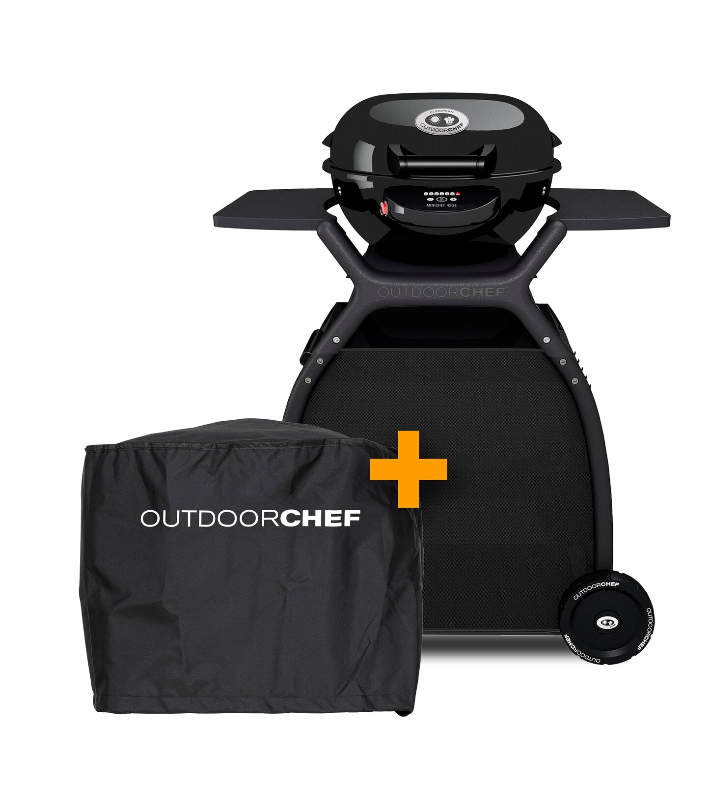 Outdoorchef Minichef 420 E Elektrogrill – X-DEAL inkl. Unterwagen und Abdeckhaube | 04251094813991
