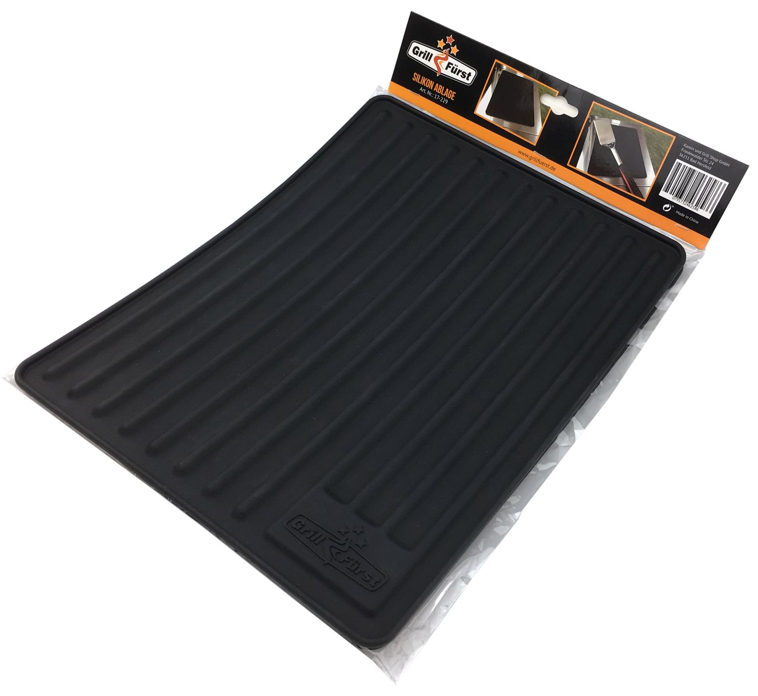 Grillf&uuml;rst Besteckablage / Untersetzer Silikon 35 x 28 cm - Bild 1