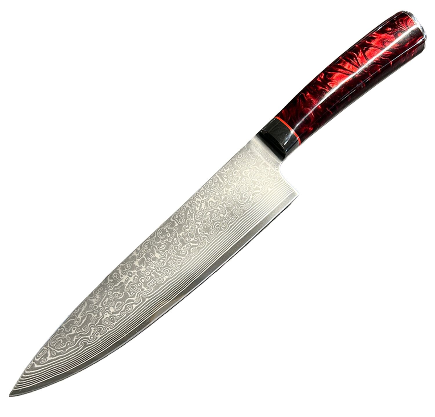 Kochmesser aus Damaststahl - Klingenlänge 20,5 cm