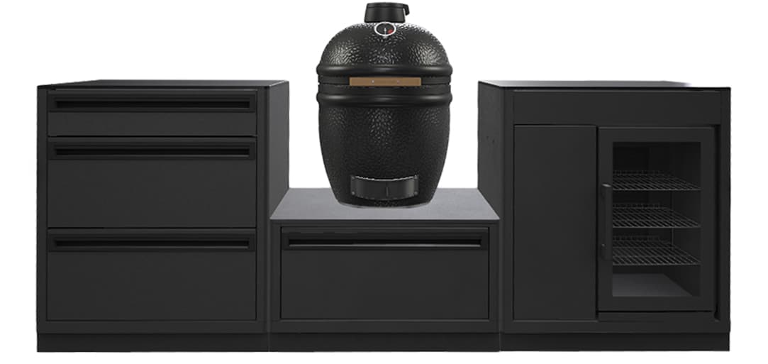 Outdoorchef HEAT Outdoor K&uuml;che 3-teilig: EGG 460 H + Caso BBQ Cooler - mit Arbeitsplatte aus Granit - Bild 1