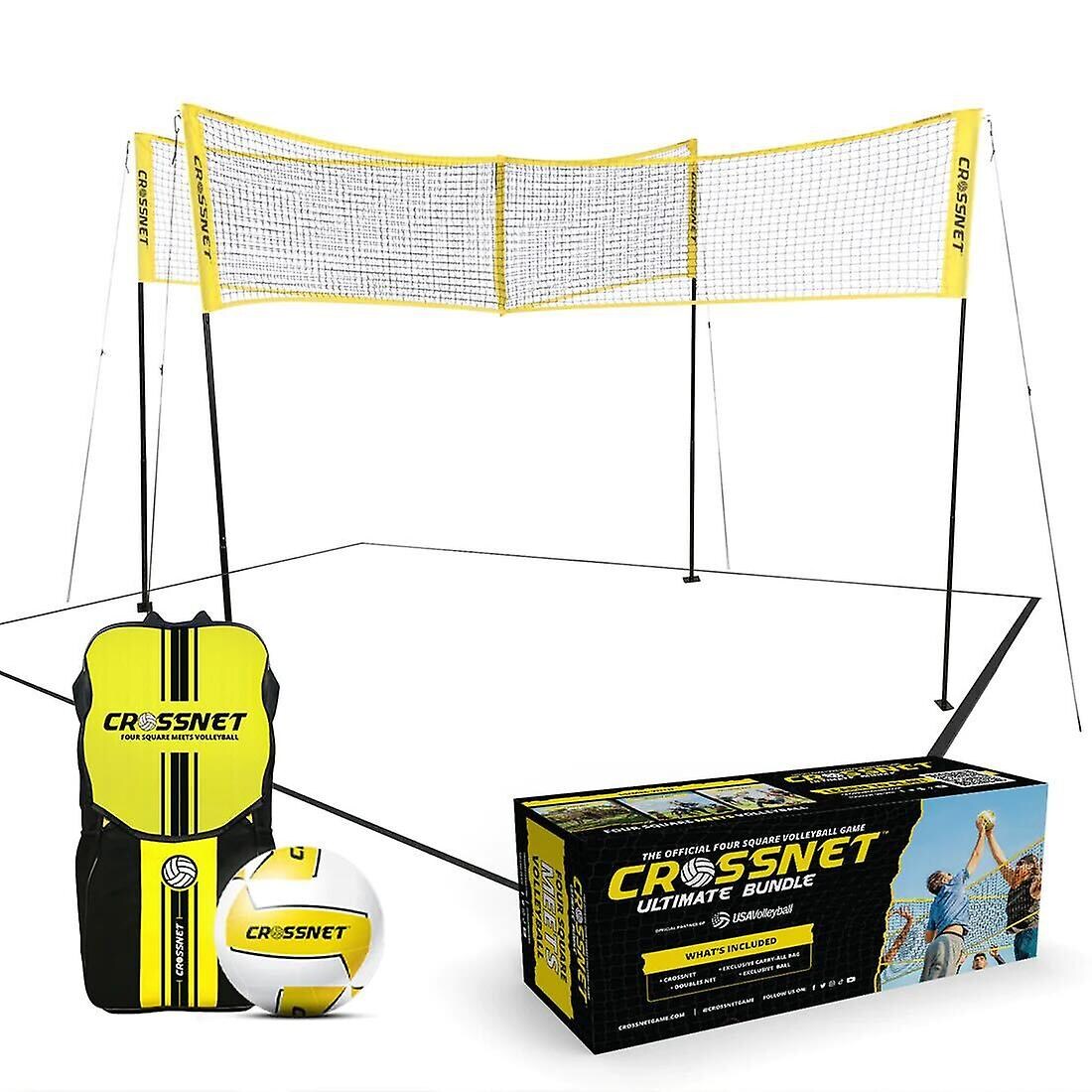 Crossnet Ultimate Bundle Volleyball 4 Felder bis zu 8 Personen