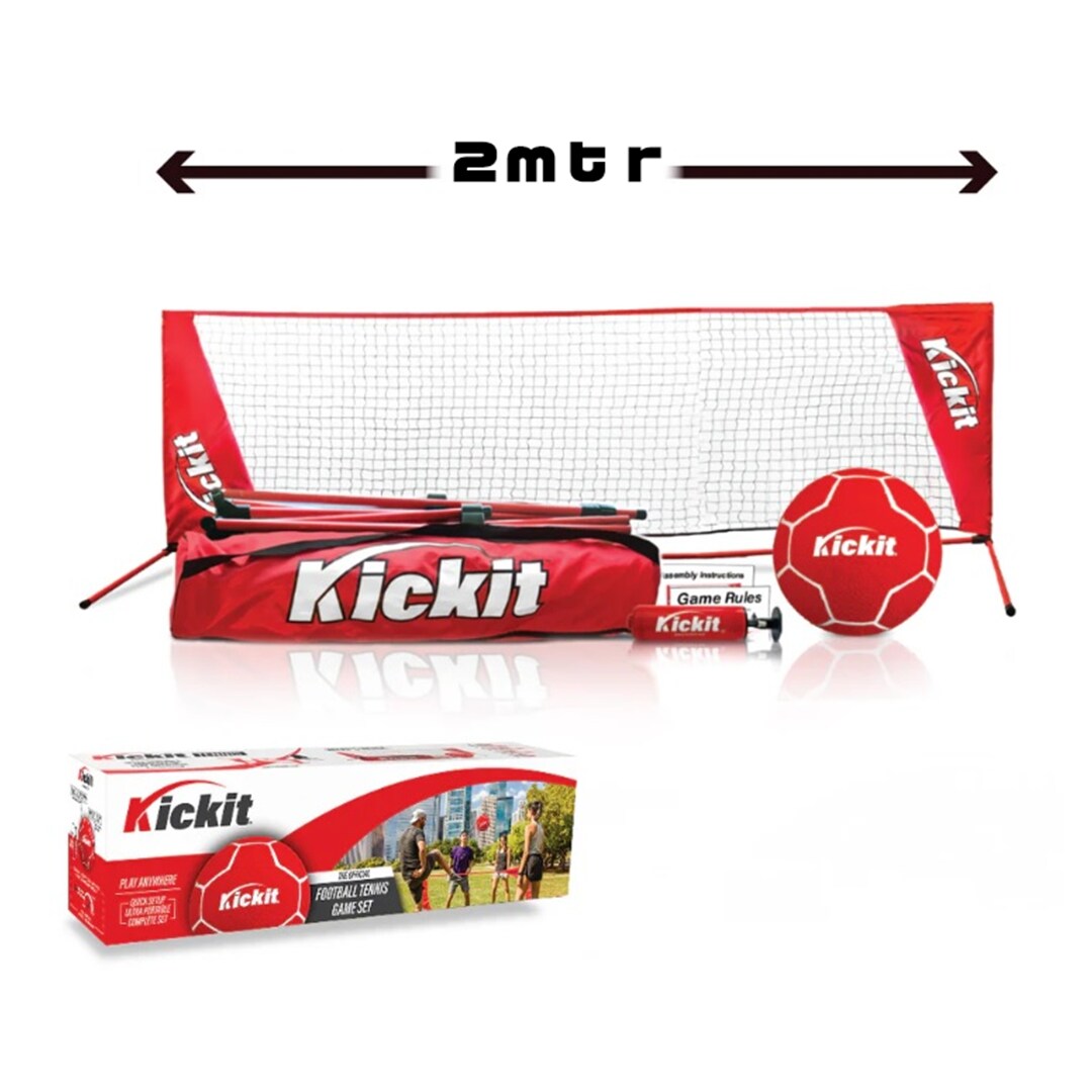 Kickit Fußball Tennis Game Set Netzbreite 2 m inkl. Pumpe u. Tasche