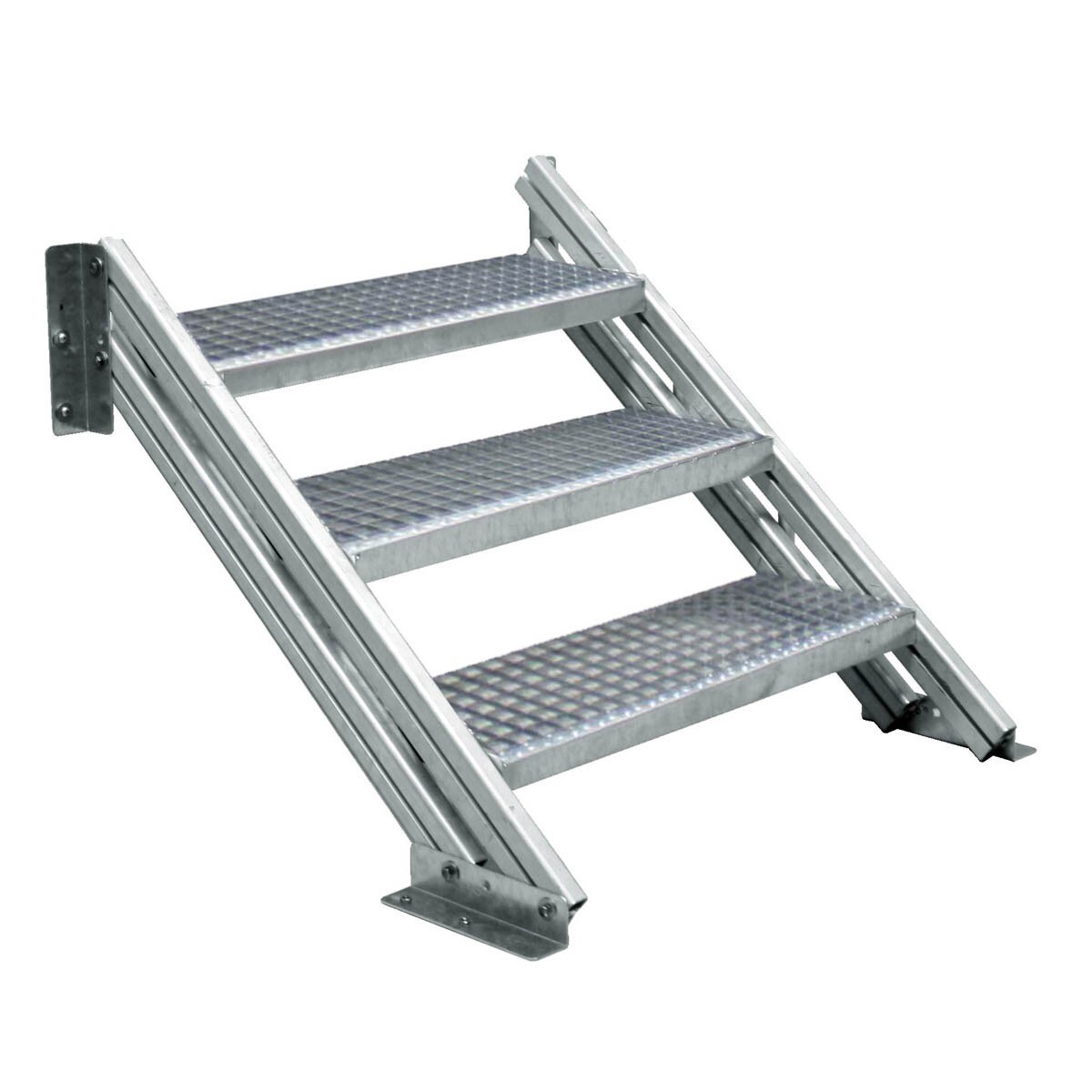 Treba Alaska Au&szlig;entreppe, 3 Gitterroststufen, 1000 mm - Bild 1