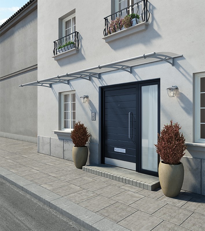 Palram Canopia Aquila Vordach, grau, klar 410x92x17,5 in cm (LxBxH) - Bild 1