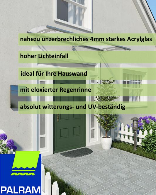 Palram T&uuml;rvordach Capella 2050 Silber frost - Bild 1