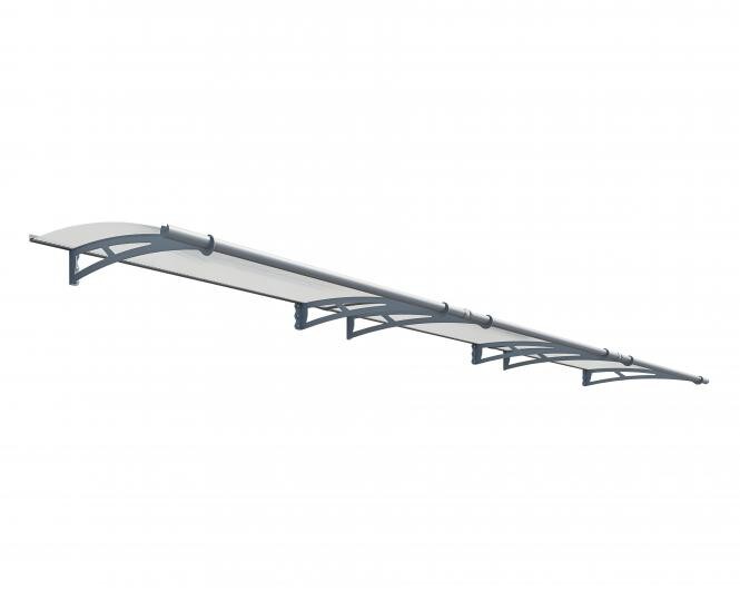 Palram  Canopia Aquila  Vordach, grau, klar 450x92x17,5 in cm (LxBxH)