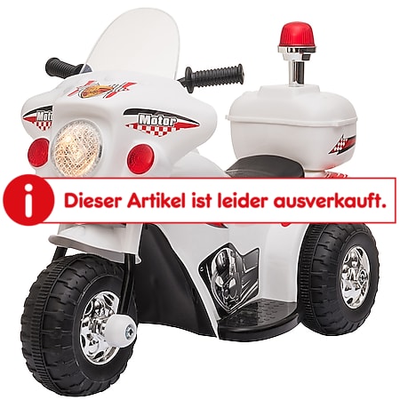 HOMCOM Elektro-Motorrad für Kinder weiß 80 x 35 x 52 cm (LxBxH) | Kinderfahrzeug Kindermotorrad Elektromotorrad - Bild 1