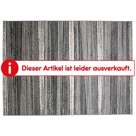 HOMCOM Kurzflorteppich mit modernem Streifenmuster grau 150 x 80 x 0,6 cm | kurzflorteppich webteppich wohnzimmerteppich schlafzimmerteppich - Bild 1