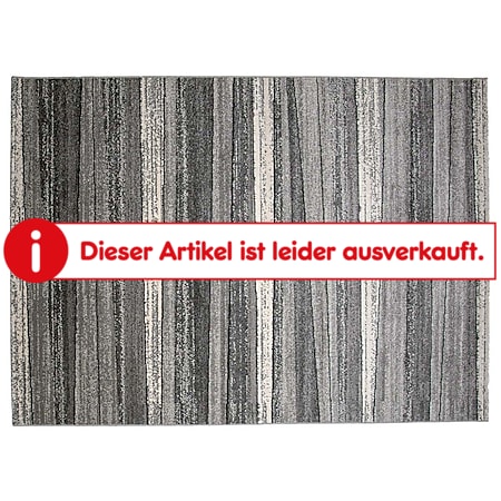 HOMCOM Kurzflorteppich mit modernem Streifenmuster grau 170 x 120 x 0,6 cm | kurzflorteppich webteppich wohnzimmerteppich schlafzimmerteppich - Bild 1