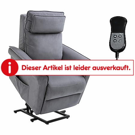HOMCOM Liftsessel mit Massagefunktion grau 86 x 95 x 106 cm (BxTxH) | Komfortsessel Sessel Aufstehhilfe Fernsehsessel - Bild 1