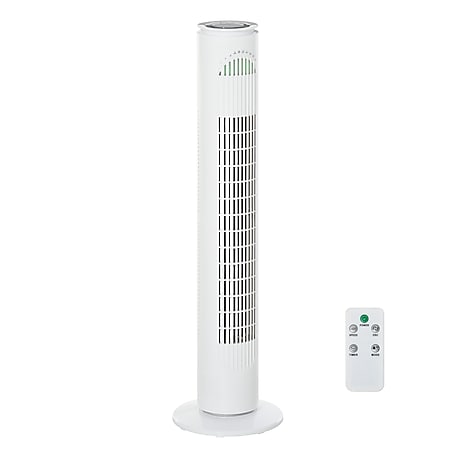 HOMCOM Turmventilator mit 3 Belüftungsstufen weiß 22 x 22 x 77 cm (BxTxH) | Säulenventilator Klimagerät Ventilator Kühlung - Bild 1