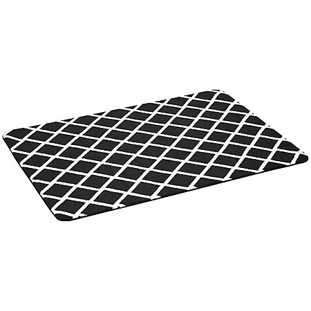 HOMCOM Teppich mit Gleitsicherheit schwarz 170L x 120B x 1,2H cm | wetterfest  teppich für wohnzimmer  moderne  wasserabweisend - Bild 1