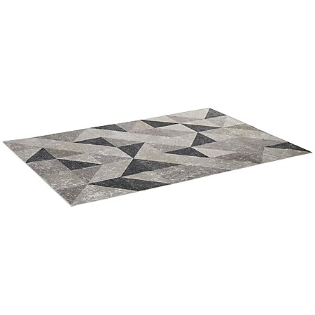 HOMCOM Teppich mit Gleitsicherheit grau, schwarz 230L x 160B x 1,2H cm | wetterfest  teppich für wohnzimmer  moderne  wasserabweisend - Bild 1