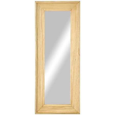 HOMCOM Wandspiegel mit Holzrahmen natur 150L x 60B x 4,5H cm | fliesenspiegel  wandspiegel  badezimmerspiegel  schminkspiegel - Bild 1