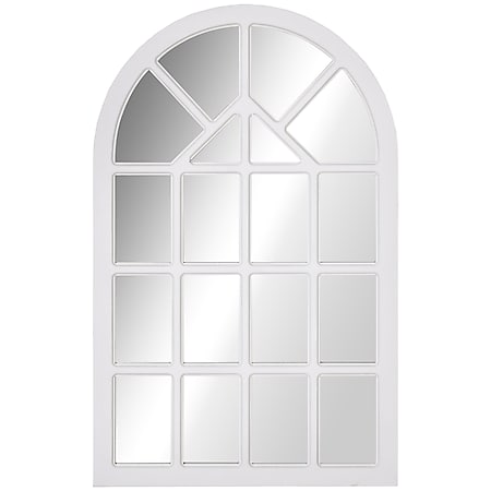 HOMCOM Wandspiegel mit Spiegelrahmen weiß 110L x 70B x 3,3H cm | fliesenspiegel  wandspiegel  badezimmerspiegel  schminkspiegel - Bild 1