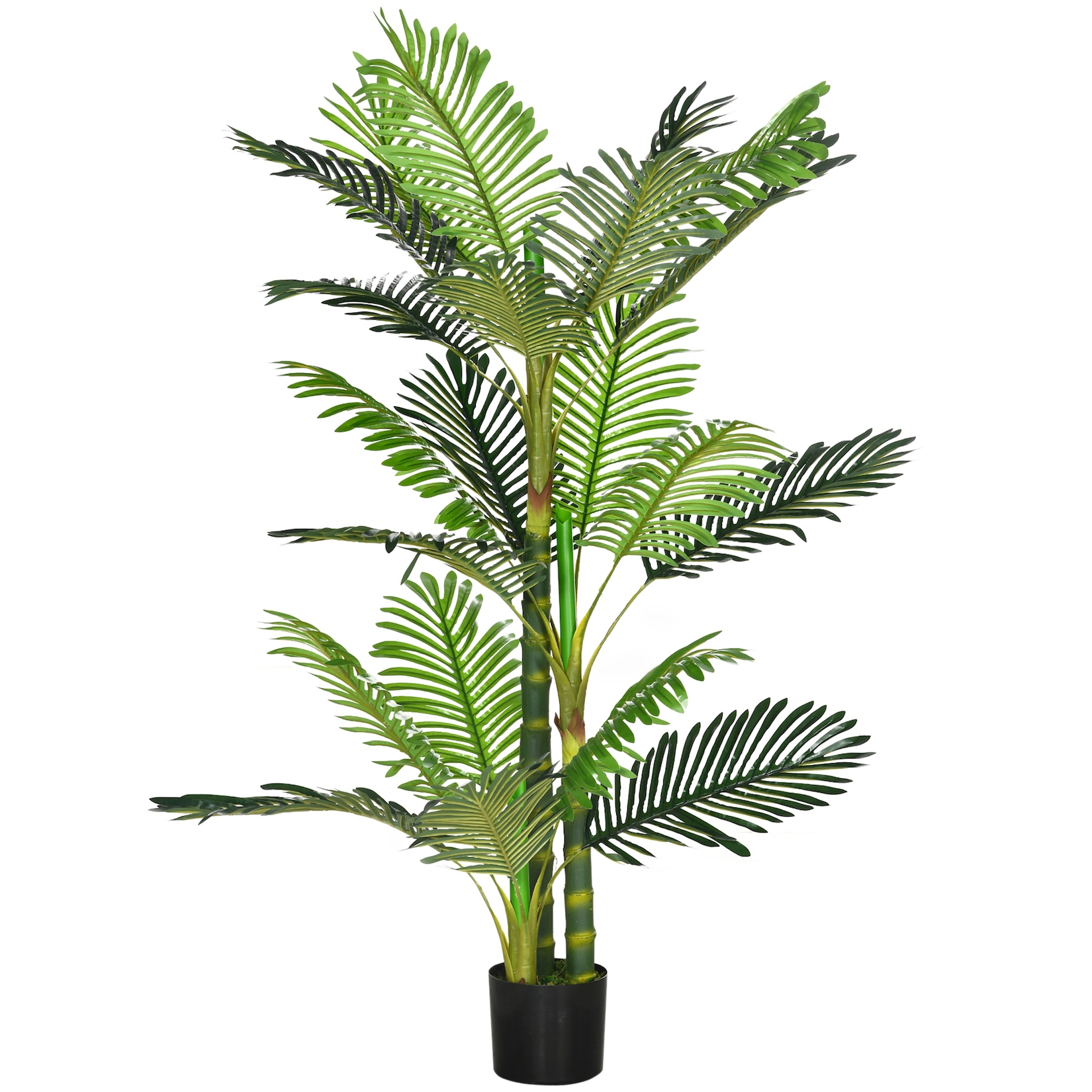 HOMCOM Künstliche Pflanze mit Übertopf grün 19,5L x 19,5B x 150H cm
