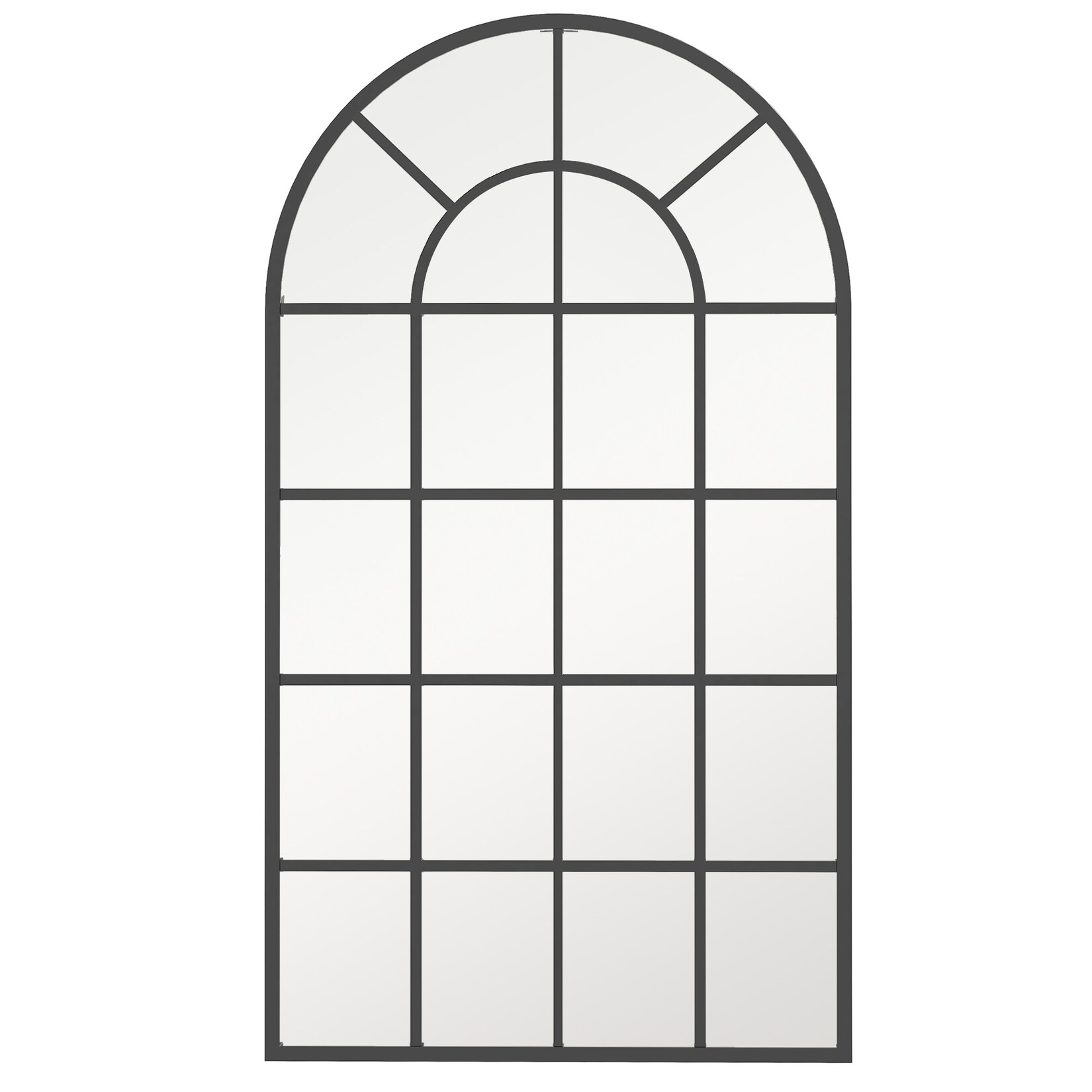 HOMCOM Wandspiegel mit Spiegelrahmen schwarz 110L x 62B x 2,5H cm