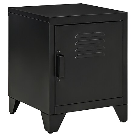 HOMCOM Nachttisch mit industriellen Design schwarz 40B x 40T x 50H cm | Nachtschrank Beistelltisch Nachttisch Beistellschrank Betttisch - Bild 1