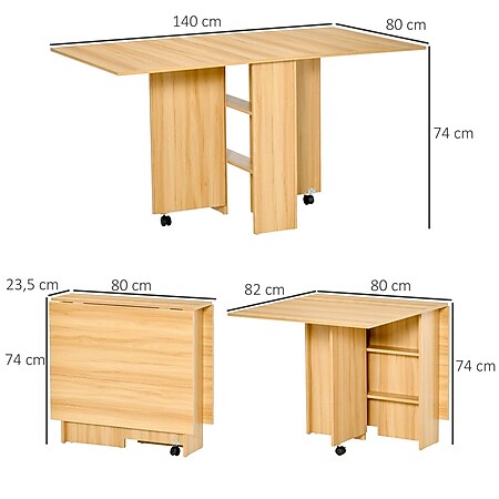 Klapptisch Mobiler Tisch mit Rollen Schreibtisch Beistelltisch Schreibtisch 