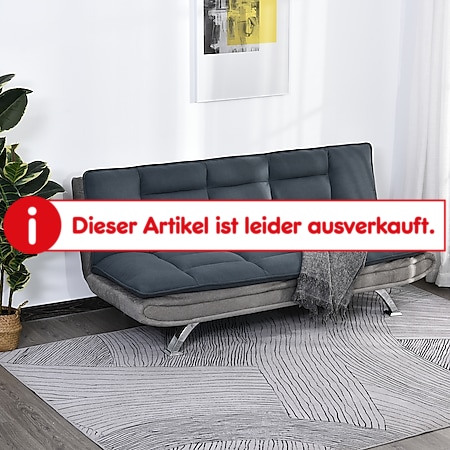 HOMCOM Schlafsofa als 3-Sitzer grau 185 x 97 x 84 cm (BxTxH) | Sofabett Sofa  mit Schlaffunktion Klappsofa Gästebett online kaufen bei Netto