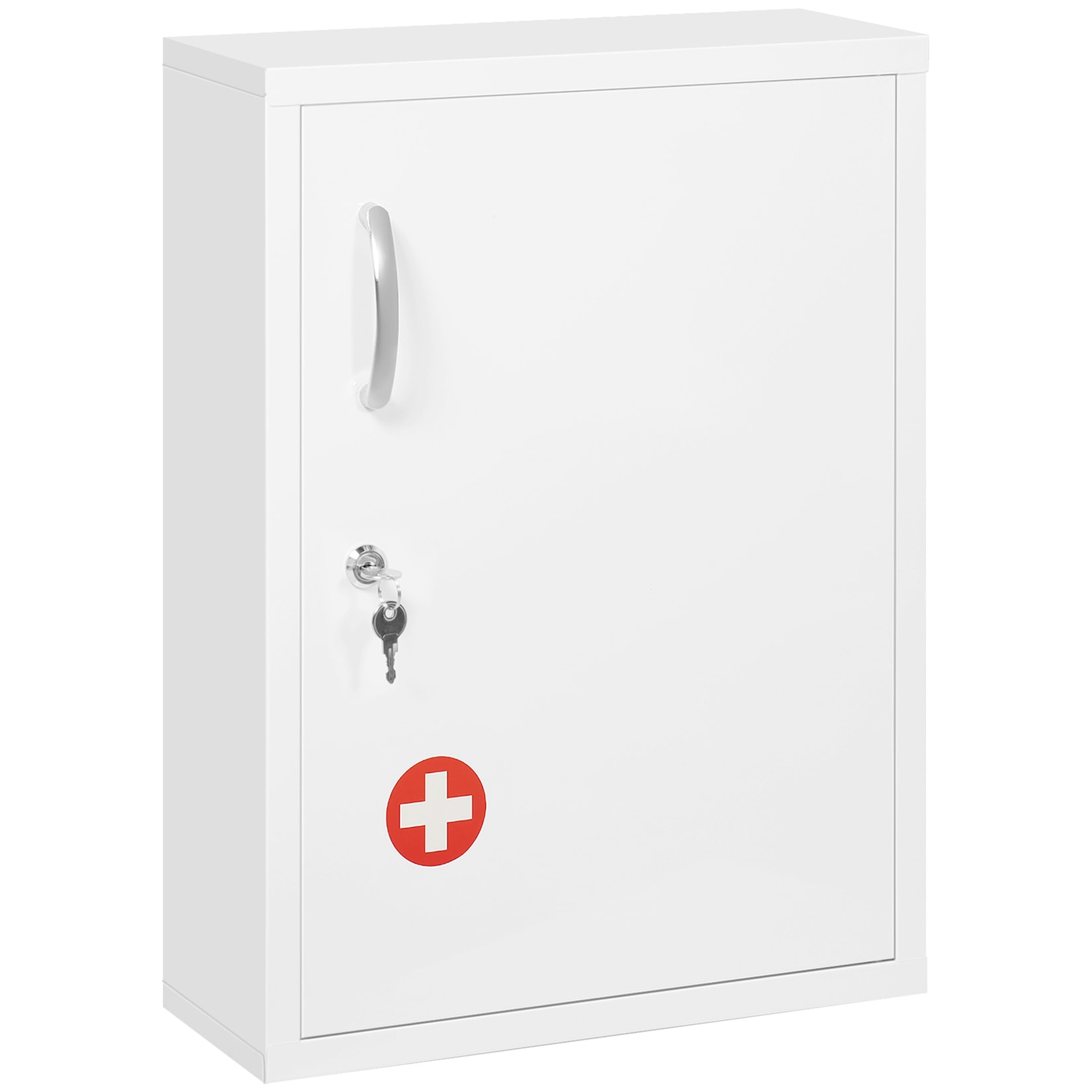 kleankin Medizinschrank mit einer Tür weiß 40L x 15B x 53,5H cm