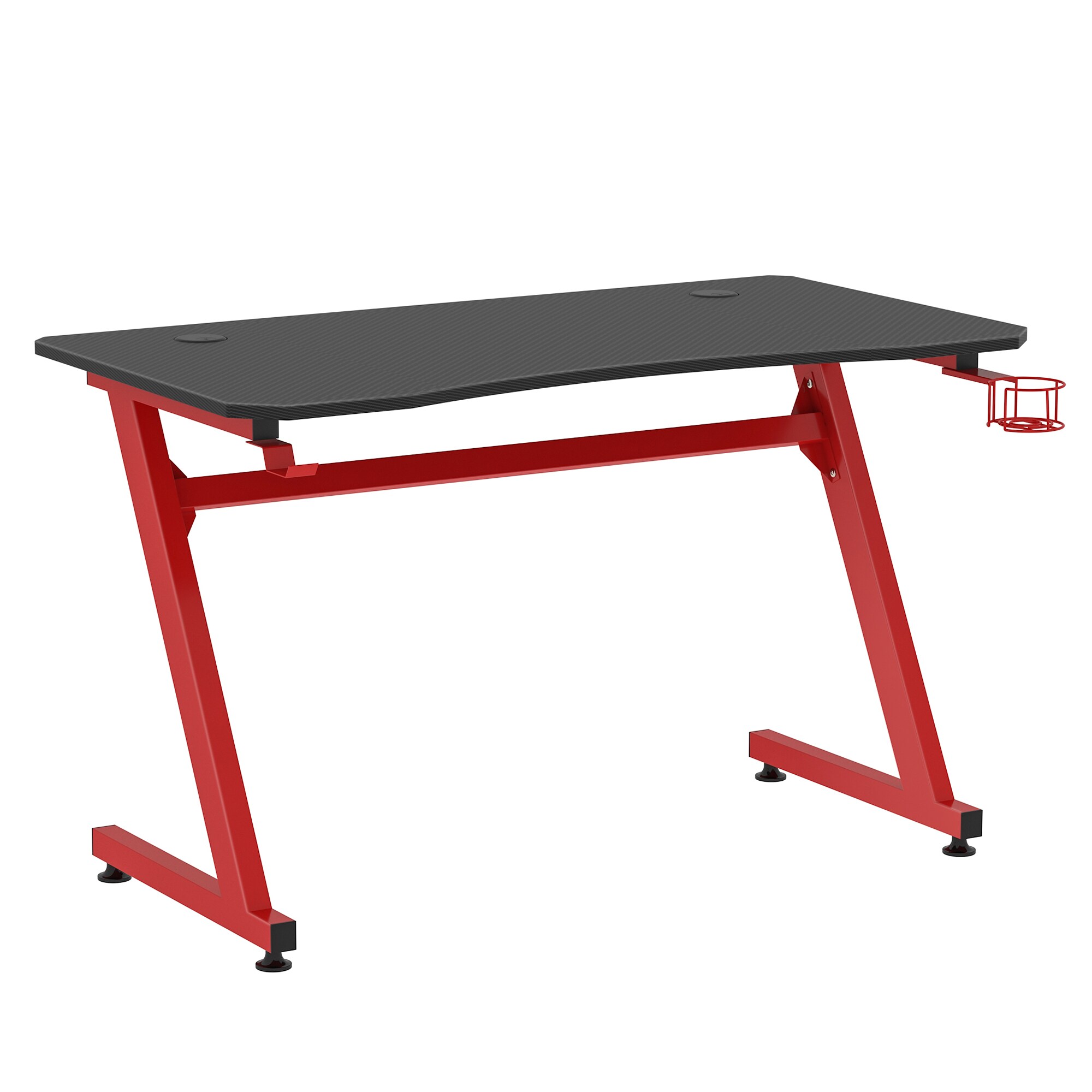 Homcom Gamingtisch Mit Getrankehalter Schwarz Rot 120 X 65 X 74 5 Cm Lxbxh Schreibtisch Burotisch Pc Tisch Computertisch Online Kaufen Bei Netto