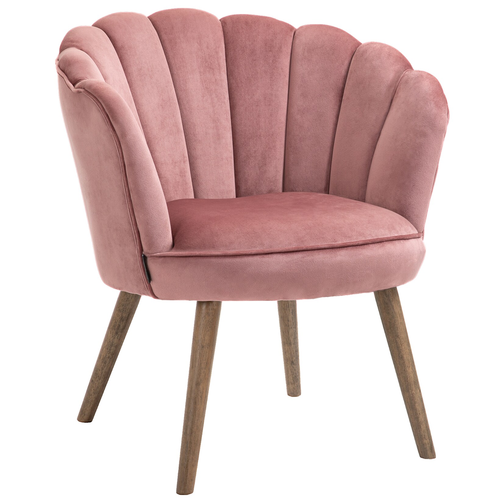 HOMCOM Stuhl Lotusblumen-Design, Elegante Ergänzung für Ihren Wohnbereich, Luxuriöser Samt-Polyester Bezug 66 x 72 x 79 