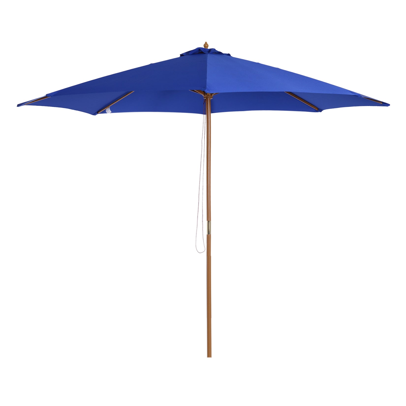 Outsunny Sonnenschirm mit leichtgängigem Seilzug blau 3 x 2,7 m (ØxH)